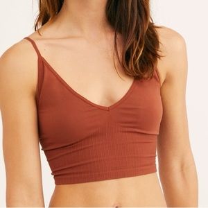 Free People Intimates Seamless Ribbed V-Neck Brami